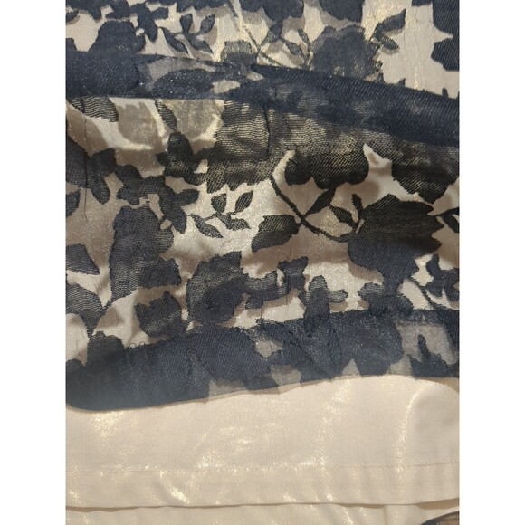 Apt 9 Skirt 6 Black Witchy Floral Overlay Shimmery Knee Length Whimsey Goth - Picture 4 of 11